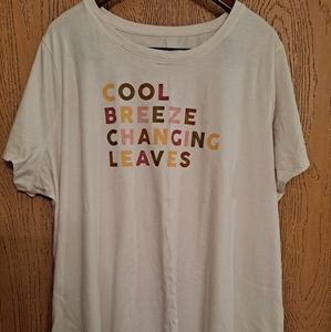 Plus Size Sonoma Fall Top Shirt Cool Breeze Changing Leaves Size 4X